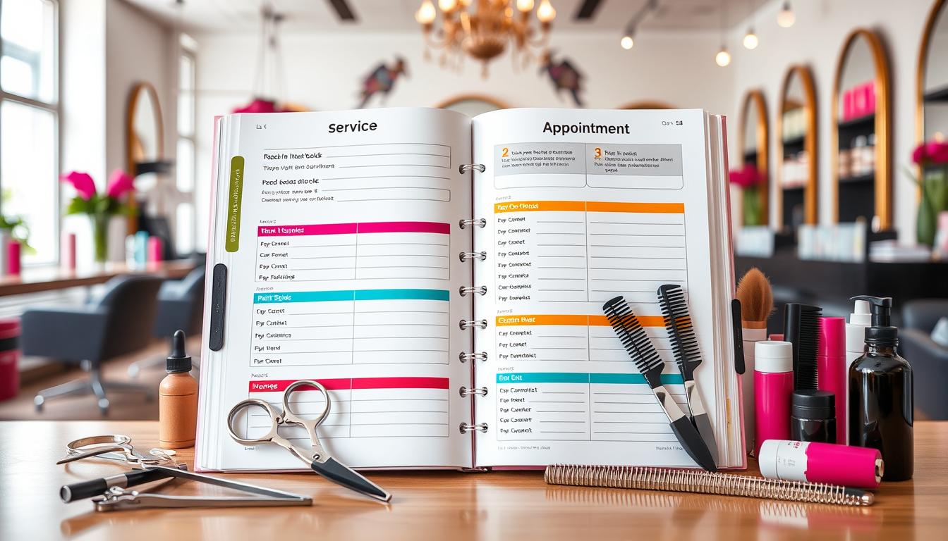 hair salon appointment book